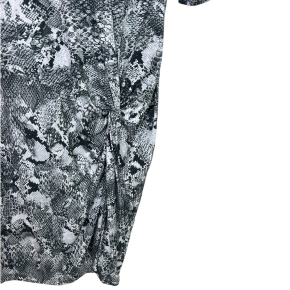 ENZA COSTA, Women’s Mini Dress in ‘Boa’ Side Knot, Crew-Neck, Black/White Medium - Picture 13 of 14